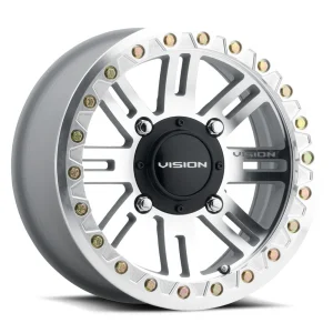 Vision Wheel ATV – 356 MANX 2 BEADLOCK – Silver – 14″x7″ 13mm – Summer Wheels – 356BL147156ACMFMR44